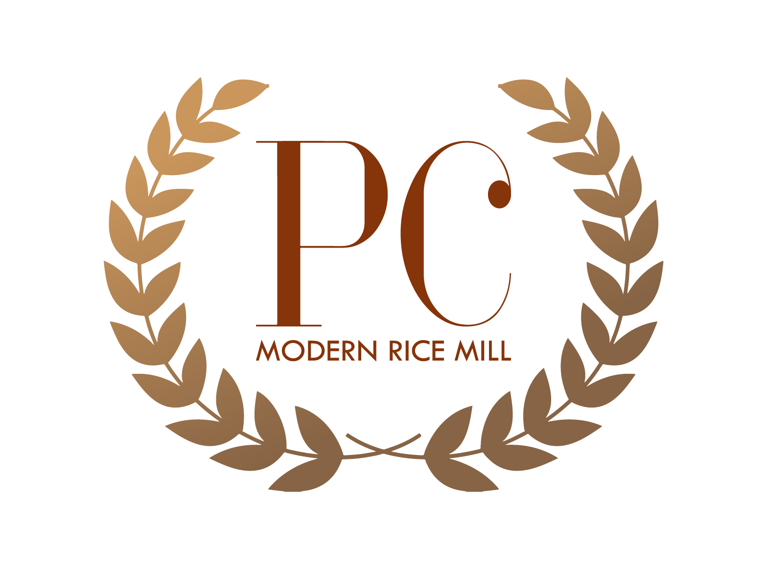 Logo for a Rice Mill called PC Modern Rice Mill